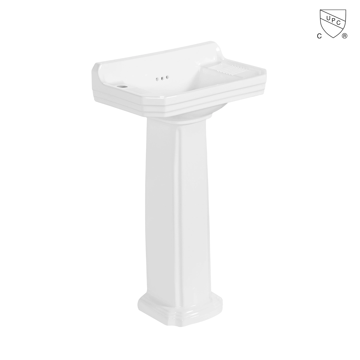 20 inches edwardian pedestal sink, 51 cm traditional style bathroom pedestal sink